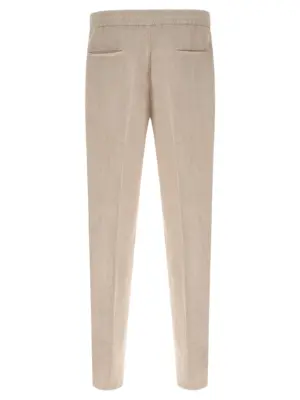 Linen trousers M243DE1710C6008 BRUNELLO CUCINELLI Beige