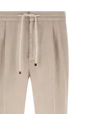 Linen trousers Man BRUNELLO CUCINELLI Beige