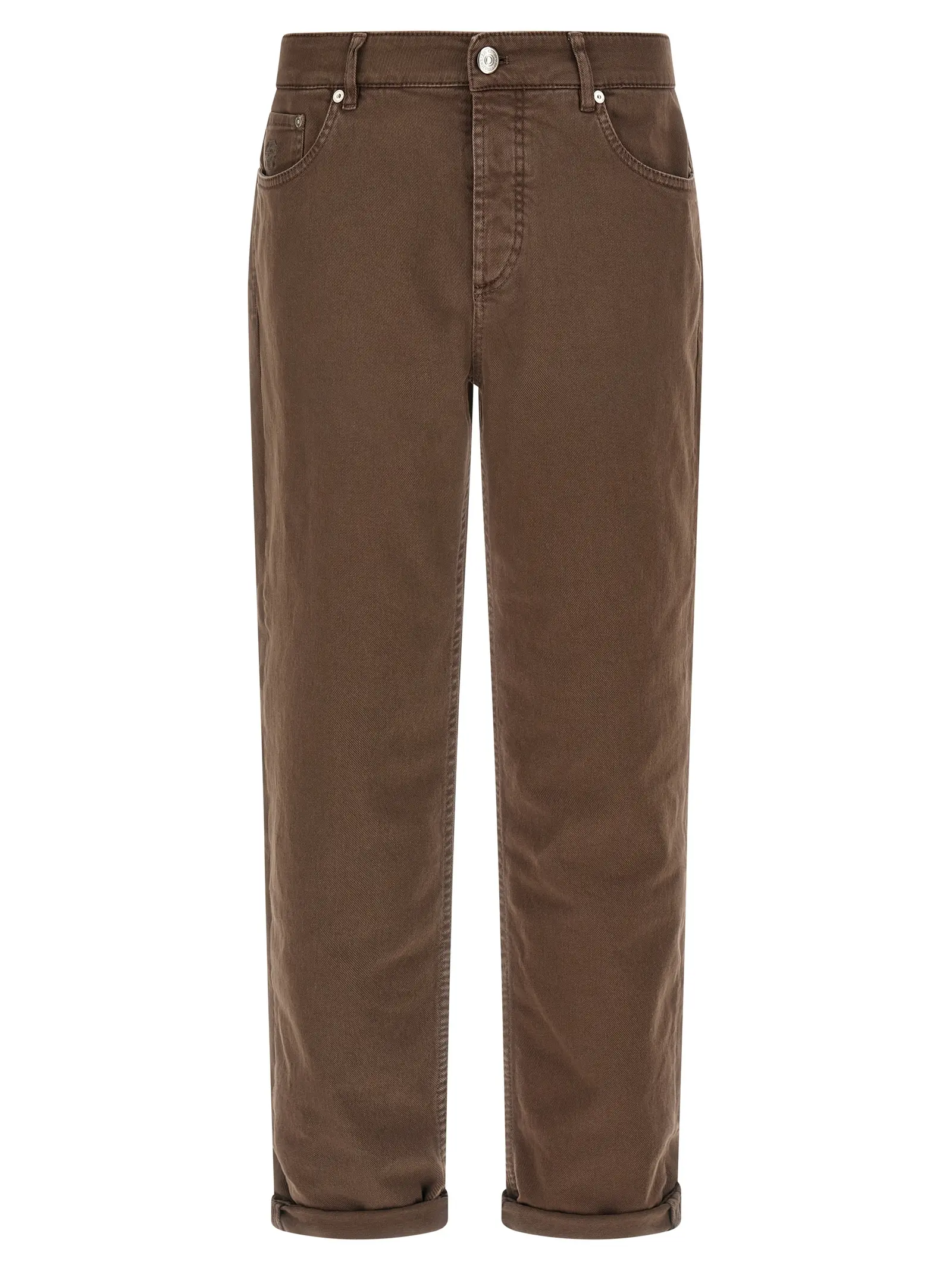 Джинси Brunello Cucinelli Garment-Dyed Коричневі 1 Garment-dyed jeans BRUNELLO CUCINELLI Brown