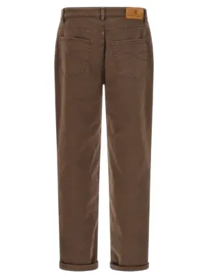 Garment-dyed jeans M277PD3210C7503 BRUNELLO CUCINELLI Brown