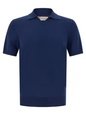Cotton polo shirt BRUNELLO CUCINELLI Blue