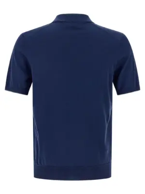 Cotton polo shirt M29800145COZ76 BRUNELLO CUCINELLI Blue