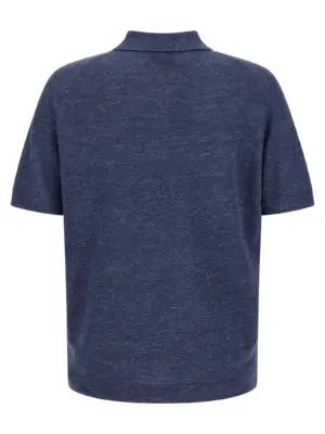 Linen cotton polo shirt M2L00315C7860 BRUNELLO CUCINELLI Blue