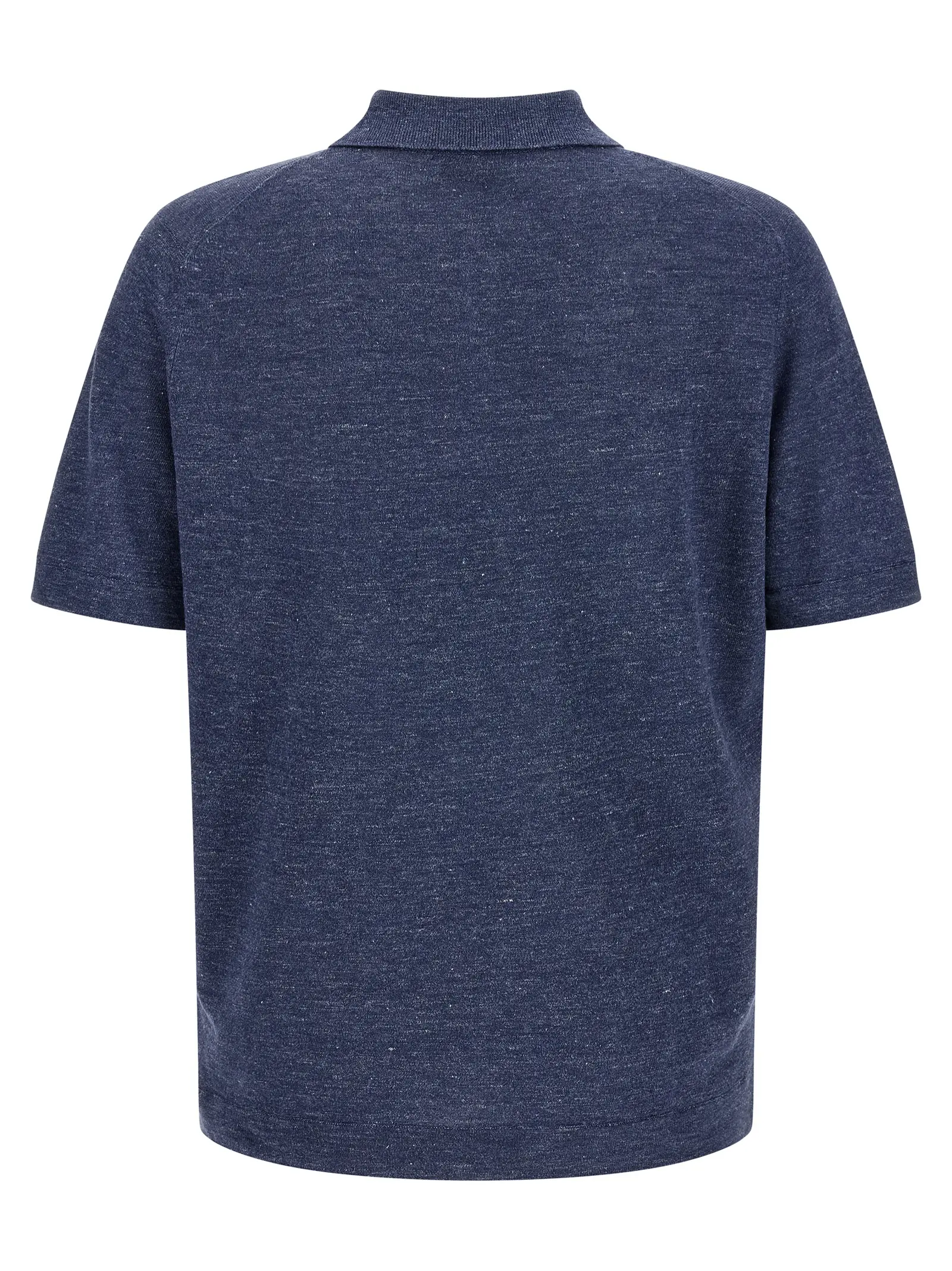 Поло з льону та бавовни Brunello Cucinelli Синє 2 Linen cotton polo shirt M2L00315C7860 BRUNELLO CUCINELLI Blue
