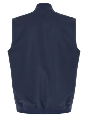 Logo nylon vest MB4229083TC010 BRUNELLO CUCINELLI Blue