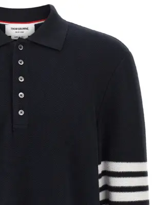 '4 Bar' polo shirt Man THOM BROWNE Blue