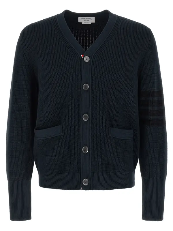 'Garment Dye' cardigan THOM BROWNE Blue