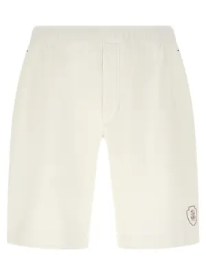 Interlock cotton bermuda shorts BRUNELLO CUCINELLI White