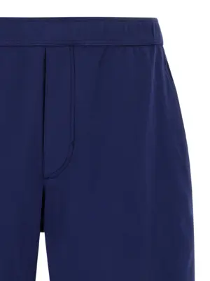 Interlock cotton bermuda shorts Man BRUNELLO CUCINELLI Blue