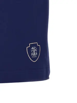 Interlock cotton bermuda shorts Spring Summer 2026 BRUNELLO CUCINELLI Blue