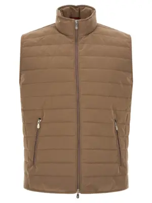 Quilted vest BRUNELLO CUCINELLI Beige