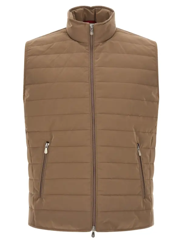 Quilted vest BRUNELLO CUCINELLI Beige
