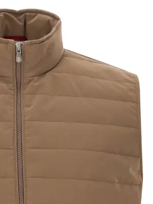 Quilted vest Man BRUNELLO CUCINELLI Beige