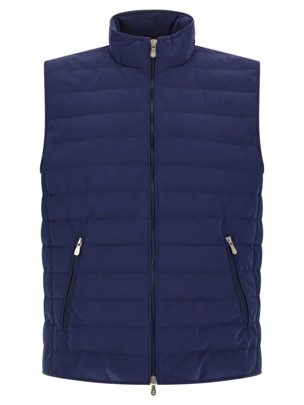Quilted vest BRUNELLO CUCINELLI Blue