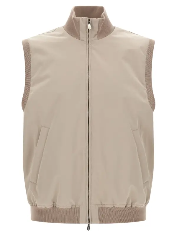 Thermore® padded vest BRUNELLO CUCINELLI Beige