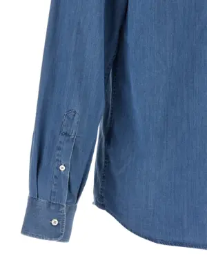 Denim shirt 100% cotton BRUNELLO CUCINELLI Blue