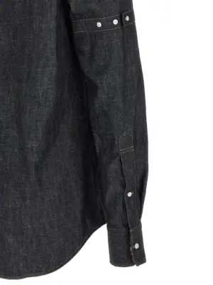 Denim shirt 100% cotton THOM BROWNE Blue