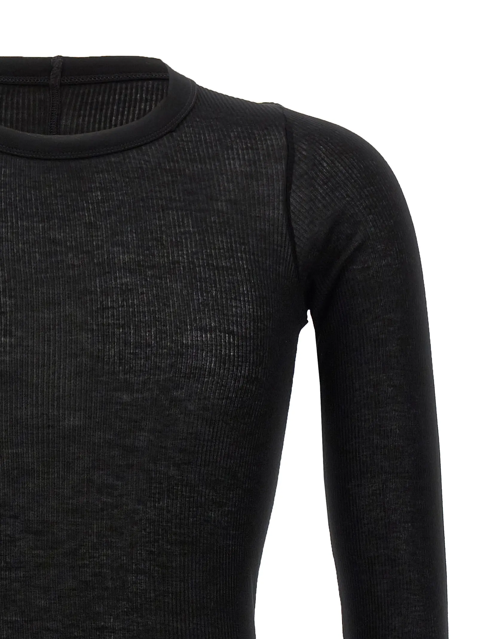 Футболка Rick Owens Rib LS T Чорна 3 'Rib LS T' T-shirt Man RICK OWENS Black