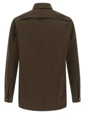'Outershirt' shirt RU01F2729THD78 RICK OWENS Brown