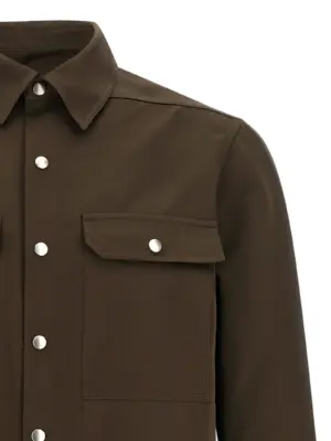 'Outershirt' shirt Man RICK OWENS Brown