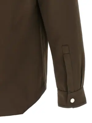 'Outershirt' shirt 100% polyester RICK OWENS Brown