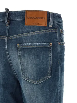'642' jeans 93% cotton 4% polyester 3% elastane DSQUARED2 Blue