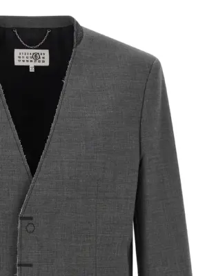 Wool blazer Man MM6 MAISON MARGIELA Gray