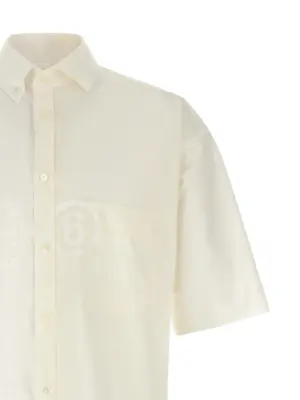 Bi-material shirt Man MM6 MAISON MARGIELA White