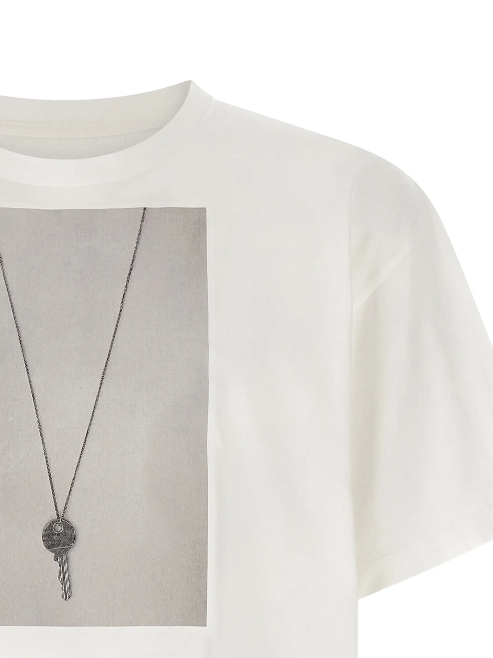 Футболка MM6 Maison Margiela Chiave Print Біла 3 'chiave' print T-shirt Man MM6 MAISON MARGIELA White