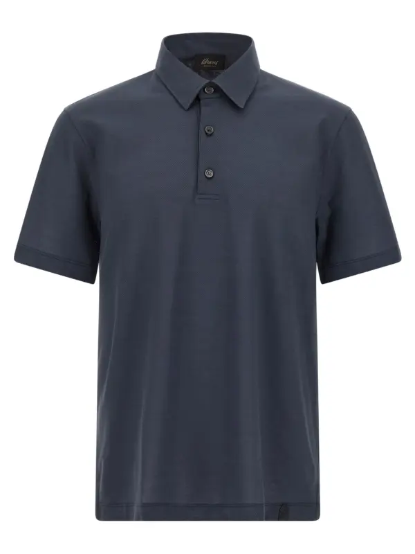Cotton polo shirt BRIONI Blue