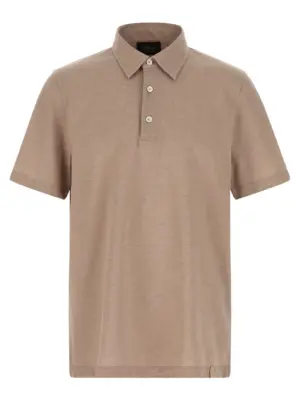 Cotton polo shirt BRIONI Beige