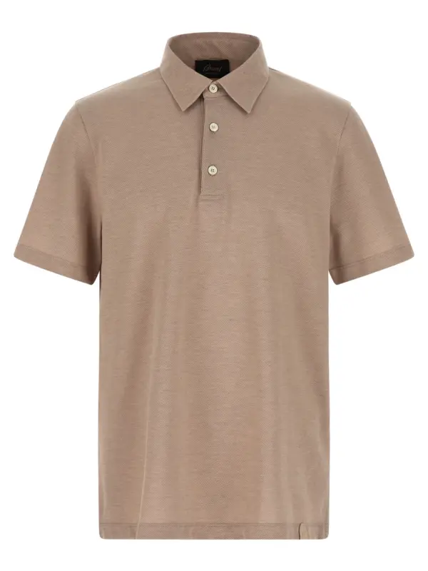 Cotton polo shirt BRIONI Beige