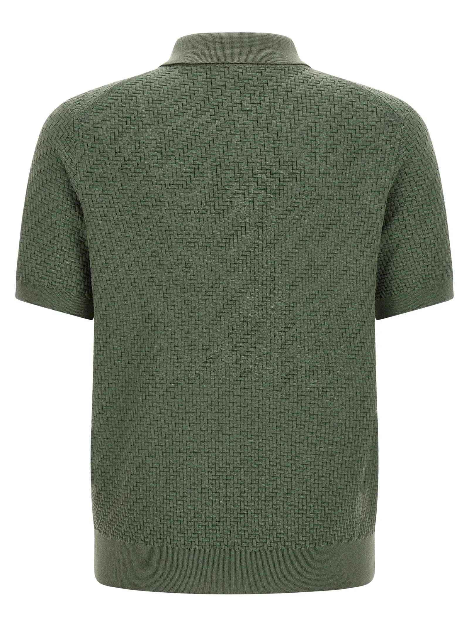 Поло Brioni Weaving Polo Plot Зелене 2 Weaving Polo Plot UMR20OPAK221600 BRIONI Green