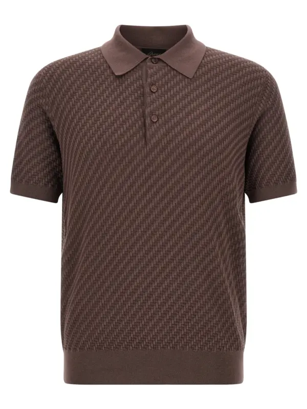 Weaving Polo Plot BRIONI Brown
