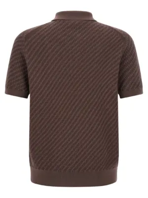 Weaving Polo Plot UMR20OPAK226700 BRIONI Brown