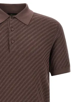 Weaving Polo Plot Man BRIONI Brown