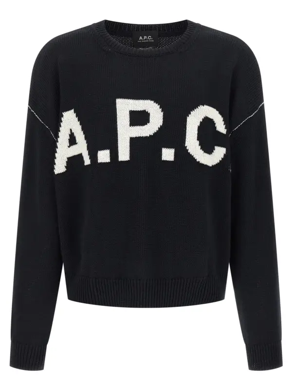Logo sweater A.P.C. Blue