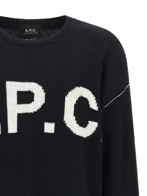 Logo sweater Man A.P.C. Blue