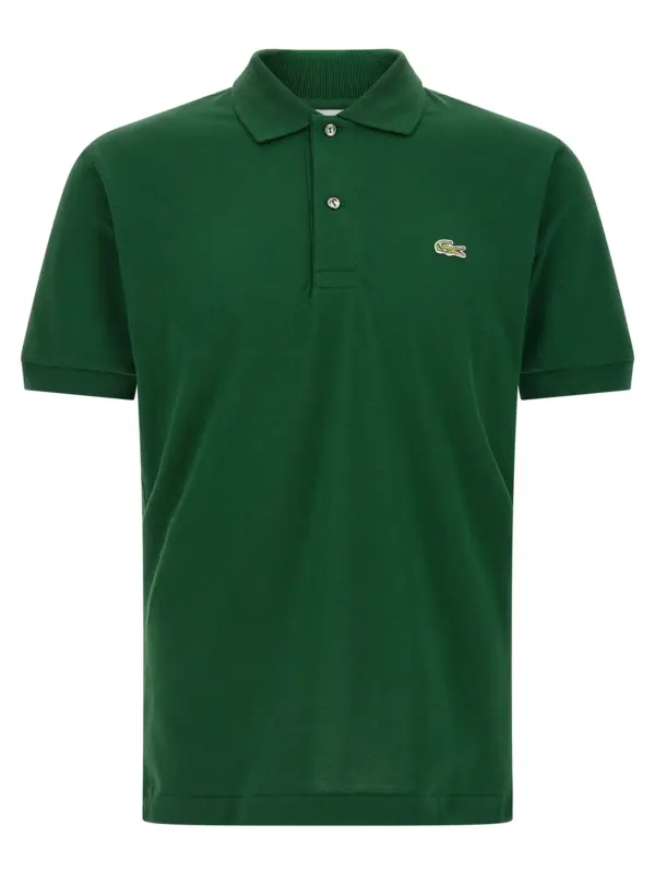 Logo patch polo shirt LACOSTE Green