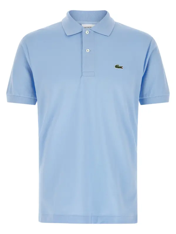Logo patch polo shirt LACOSTE Light Blue