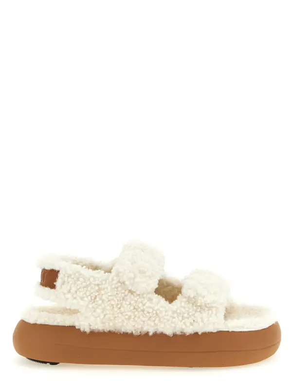 Shearling sandals MOON BOOT White