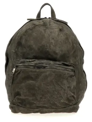 Leather backpack GIORGIO BRATO Gray