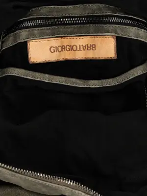 Leather backpack 100% lamb leather (Ovis aries) GIORGIO BRATO Gray