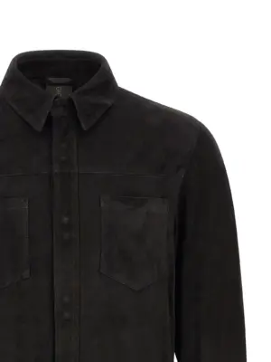 Suede shirt Gloves Man GIORGIO BRATO Black