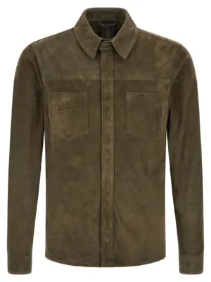 Suede shirt Gloves GIORGIO BRATO Green