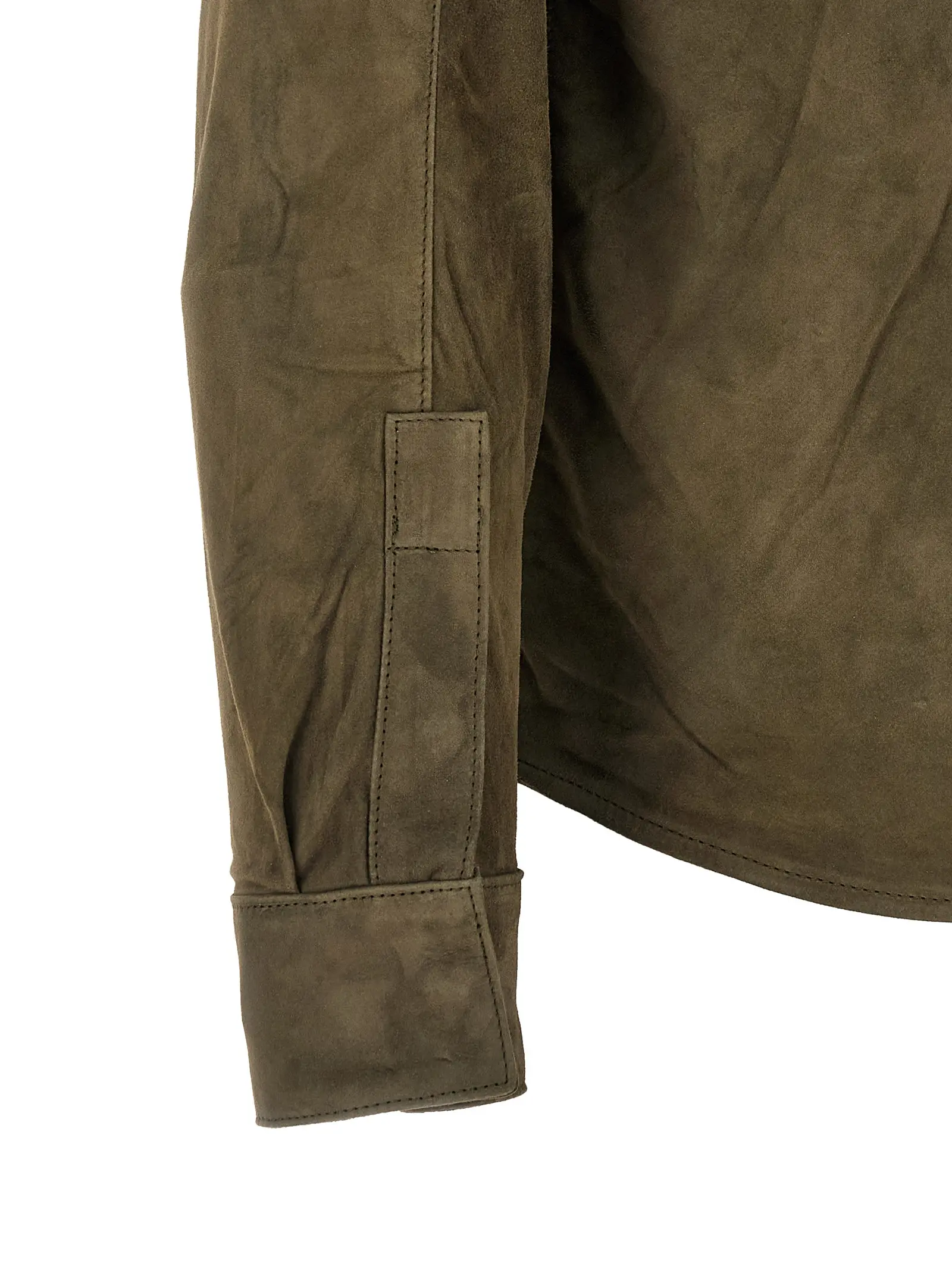 Рукавички Giorgio Brato Suede shirt зелені 4 Suede shirt Gloves 100% suede leather GIORGIO BRATO Green