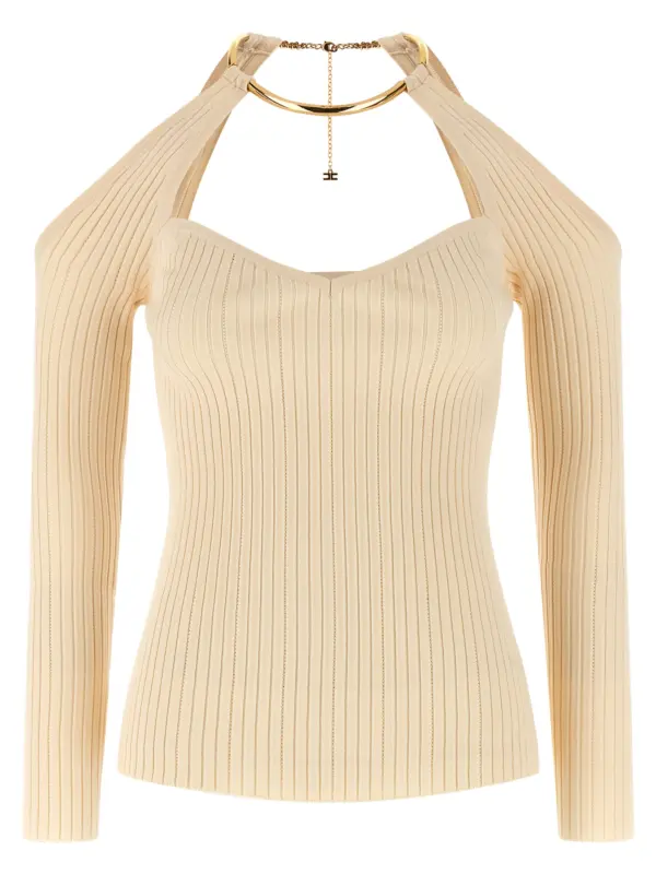 Necklace sweater ELISABETTA FRANCHI Beige