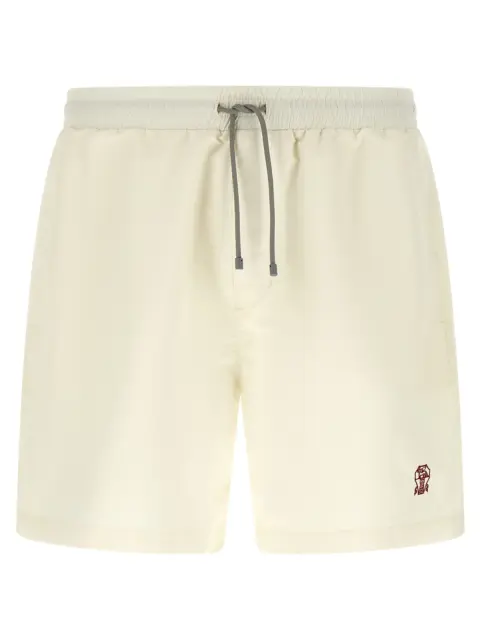 Dreamroom Boutique - твій бездоганний стиль! 2 Logo embroidery swimsuit BRUNELLO CUCINELLI White