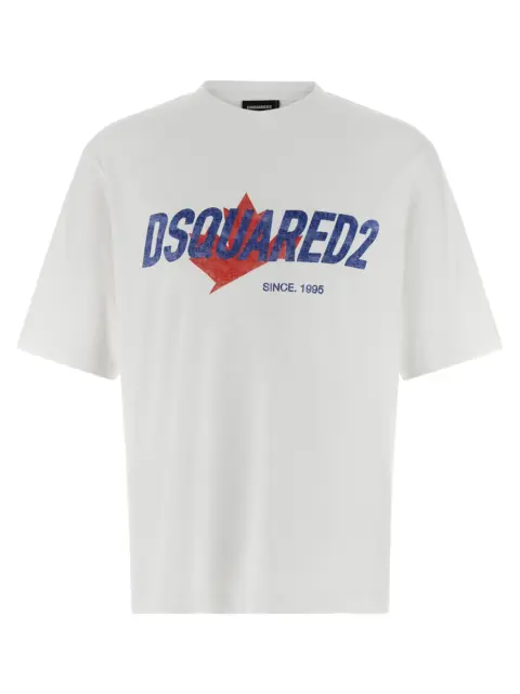 Dreamroom Boutique - твій бездоганний стиль! 8 'Rider' T-shirt DSQUARED2 White