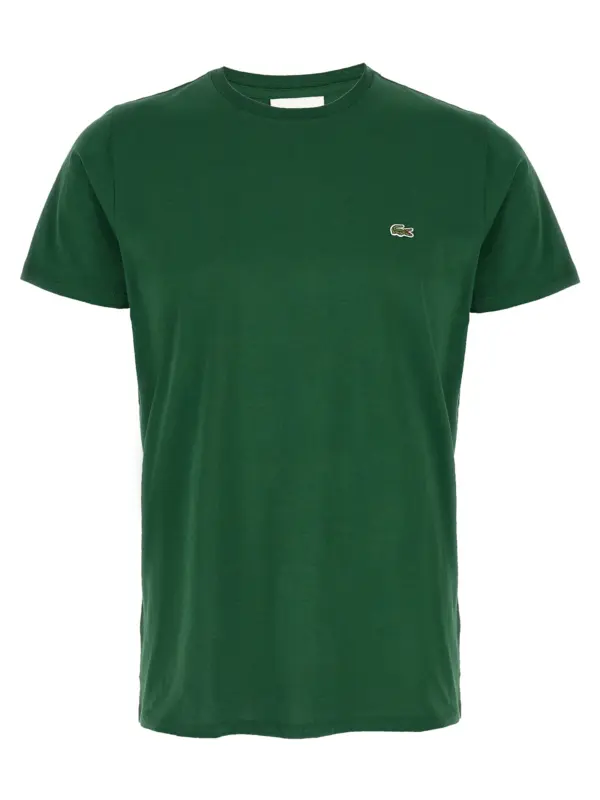 Logo patch t-shirt LACOSTE Green